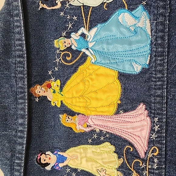 Disney Princesses Bradford Exchange Two-Sided Embroidered Denim Shirt Medium - Picture 15 of 16